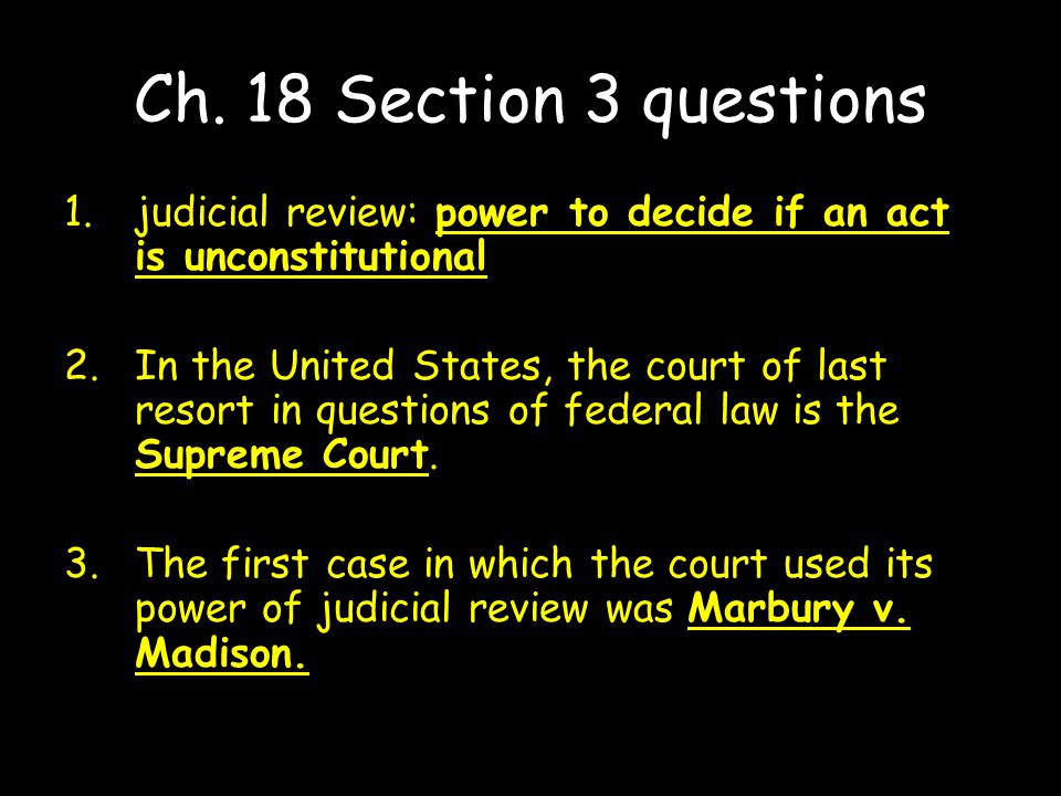 Chapter 18 section on sale 3 the supreme court